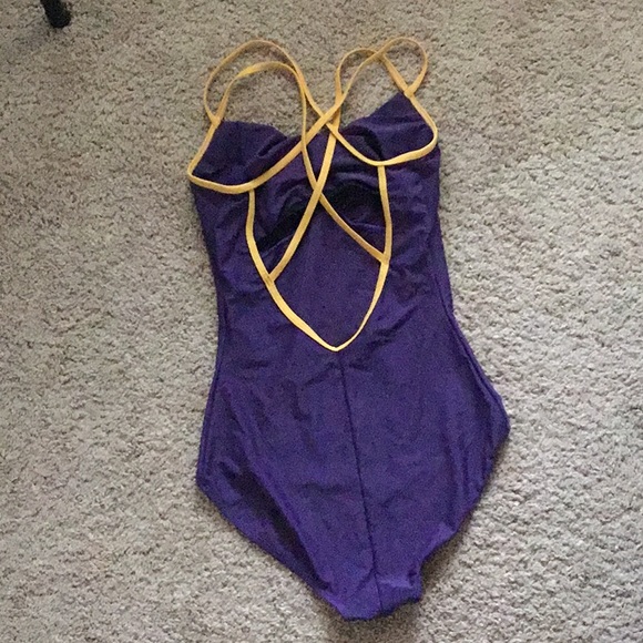 Purple and Gold Dancer’s Leotard - Picture 2 of 3